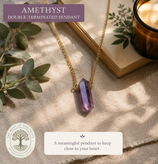 Amethyst Double-Terminated Pendant Necklace