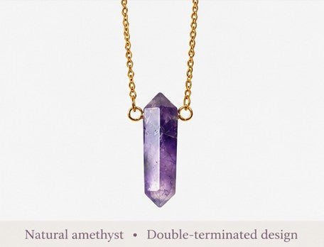 Amethyst Double-Terminated Pendant Necklace