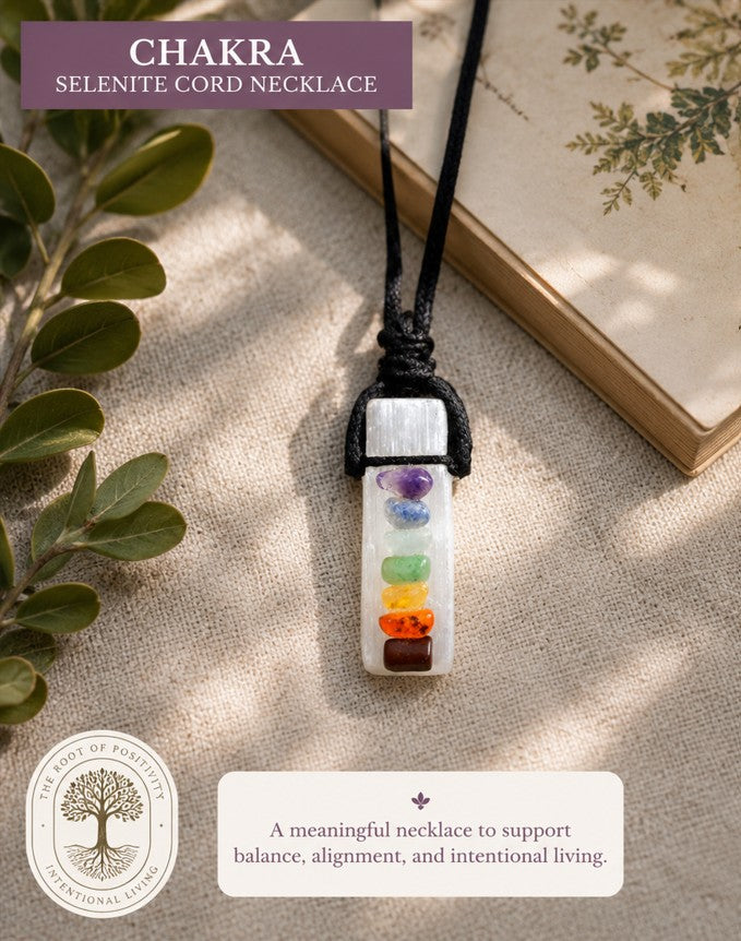Chakra Selenite Necklace