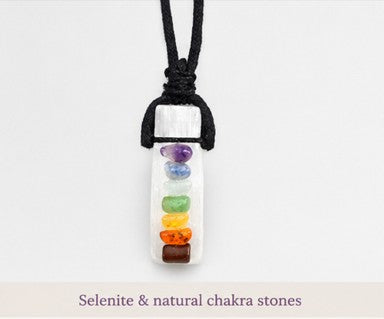 Chakra Selenite Necklace