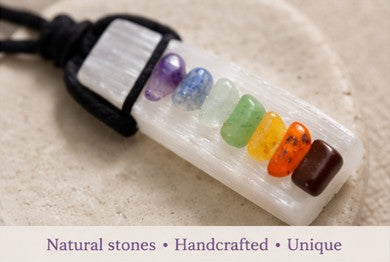 Chakra Selenite Necklace
